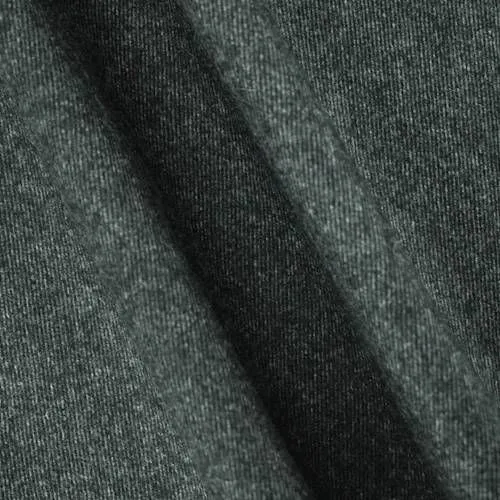 2 1/8 YD PC-Thunder Black/Gray Wool Blend Stretch Twill Jacketing Fabric