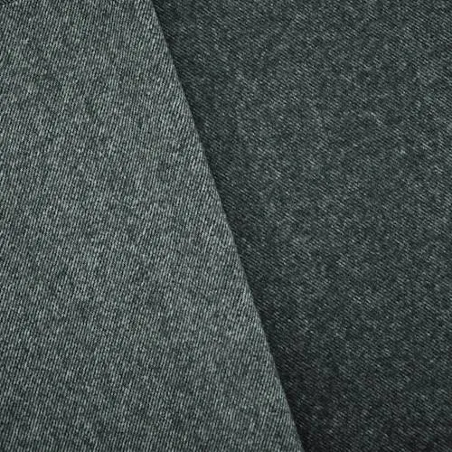 2 1/8 YD PC-Thunder Black/Gray Wool Blend Stretch Twill Jacketing Fabric