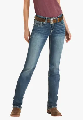 Ariat Womens REAL Michela Mid Rise Straight Leg Jean