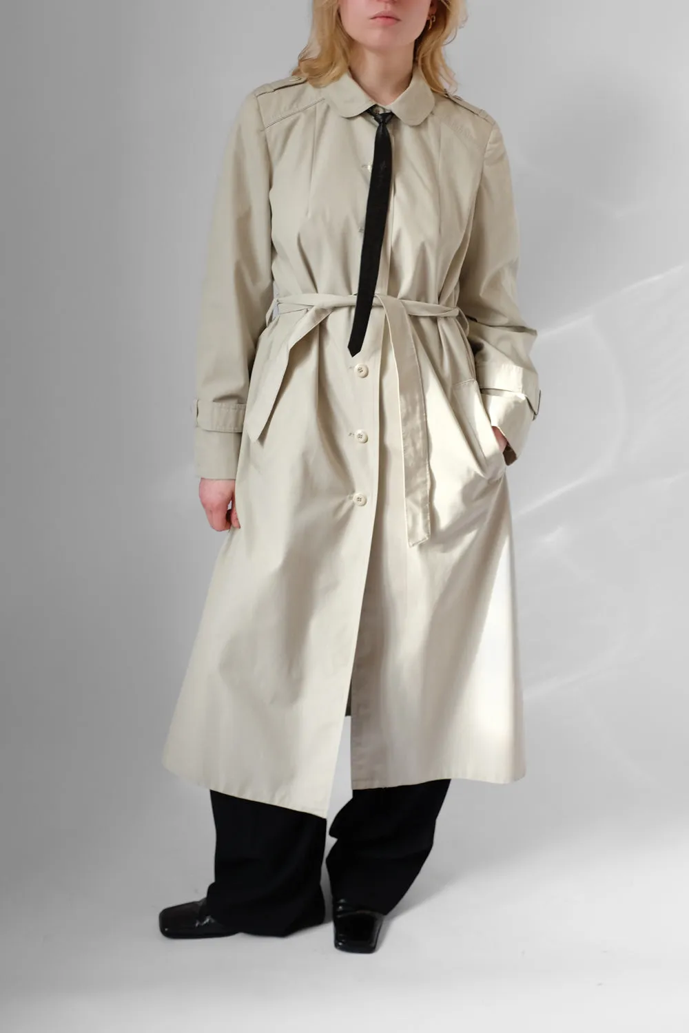 BEIGE VINTAGE 1950 TRENCH COAT