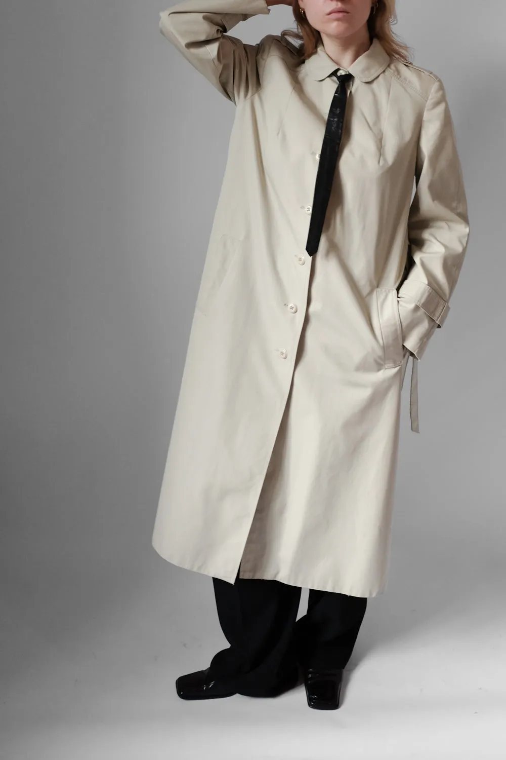 BEIGE VINTAGE 1950 TRENCH COAT