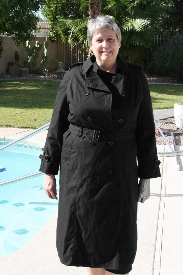 BLOWOUT SALE NEW Raincoat - Double Breasted Women's Military Trench w/Liner