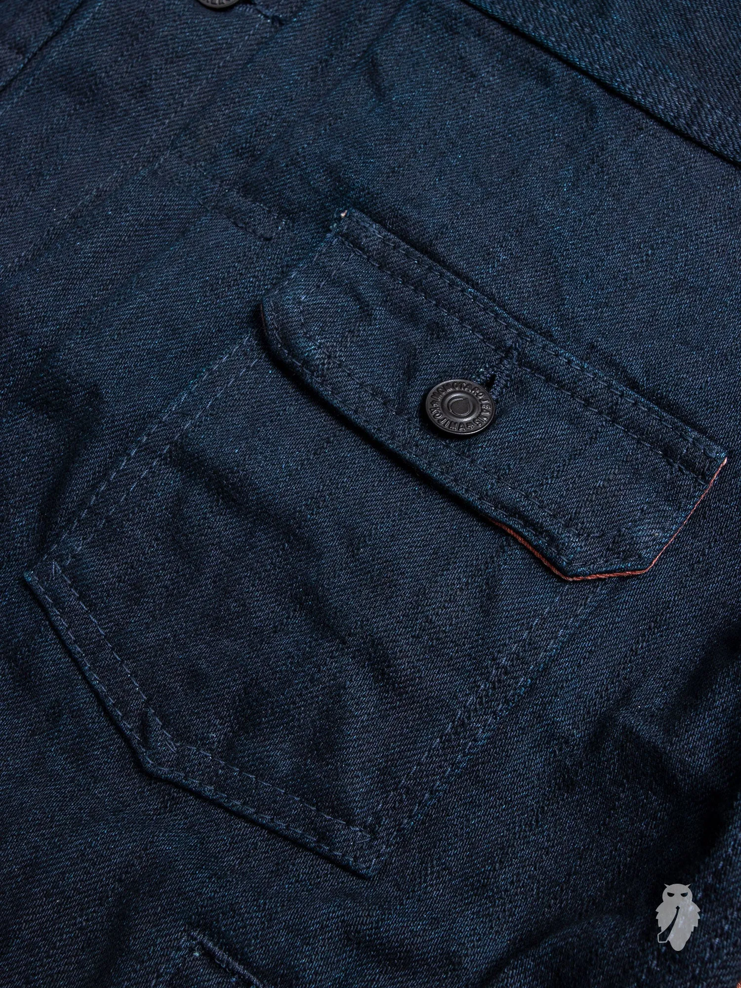 BOM012-B "Momotaro x Blue Owl" 15.7oz Selvedge Denim Jacket