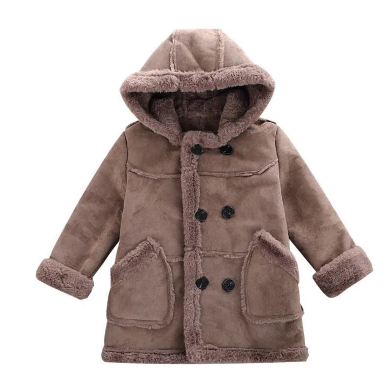 Boys Warm Hooded Padded Winter & Autumn Trench Coat