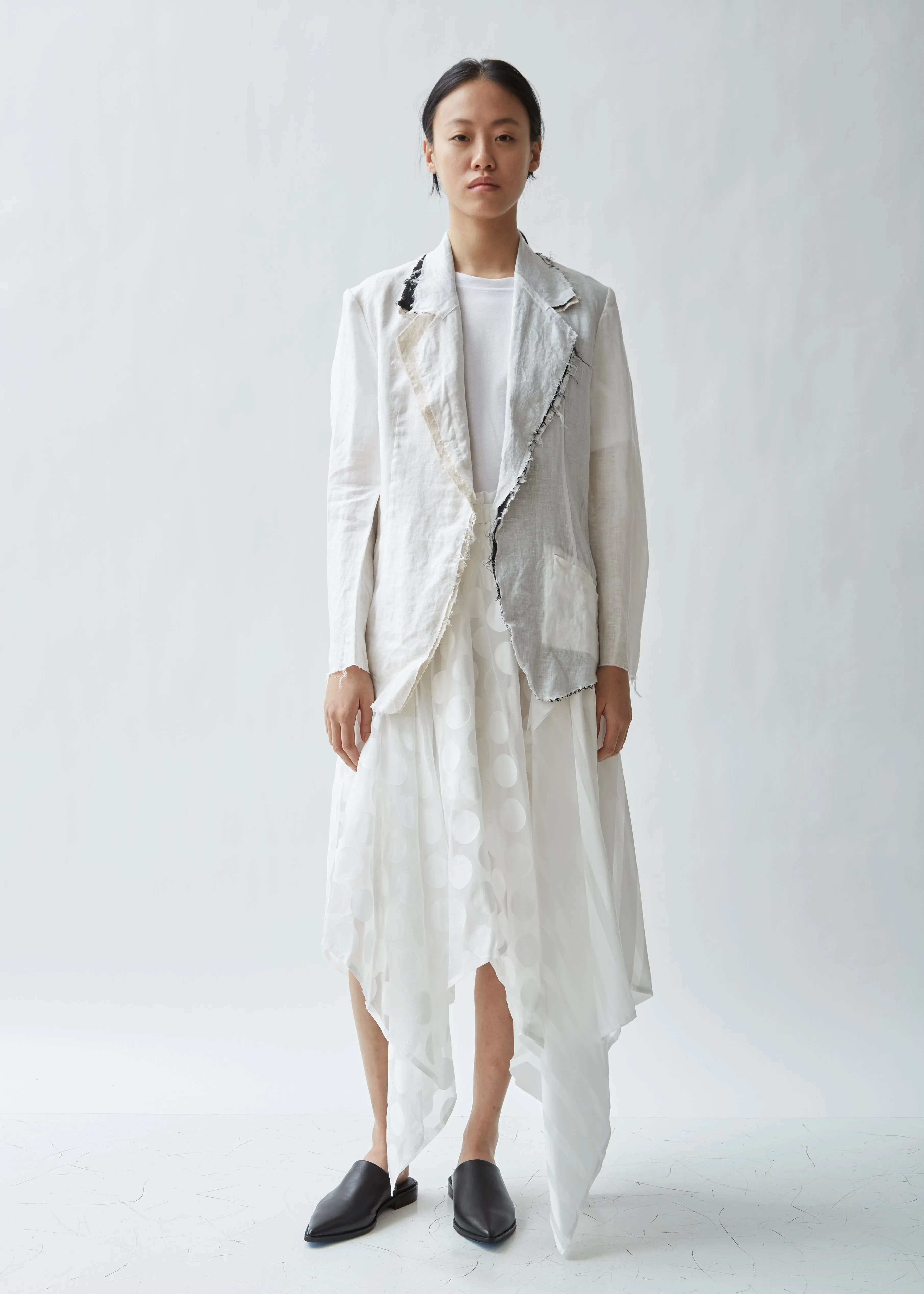 Combination Distressed Linen Jacket