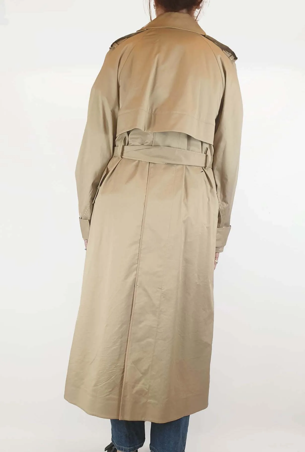 Cos beige classic long cotton trench coat size 40, fits size 12-14