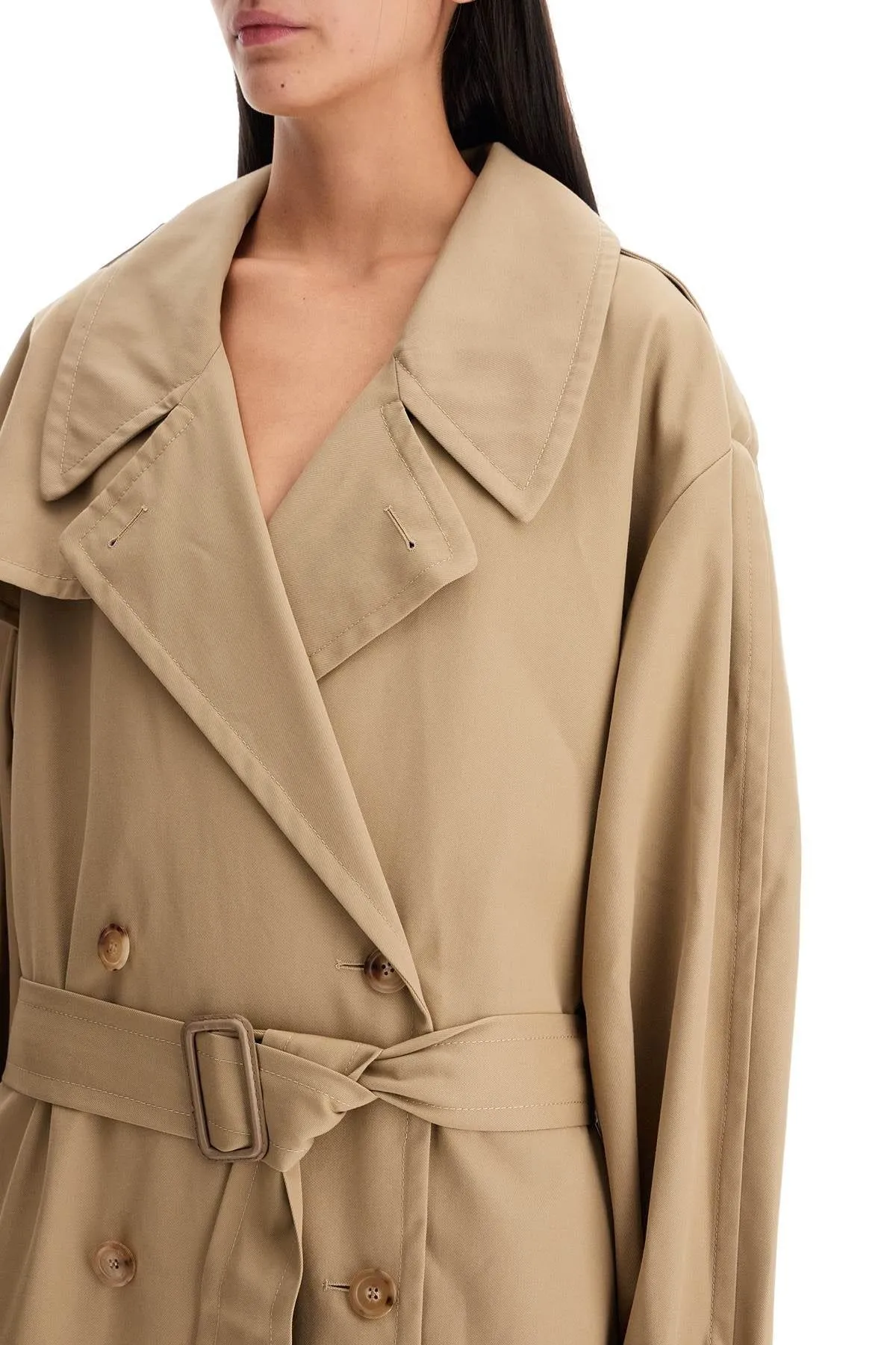 DOUBLE-BREASTED TRENCH COAT WITH