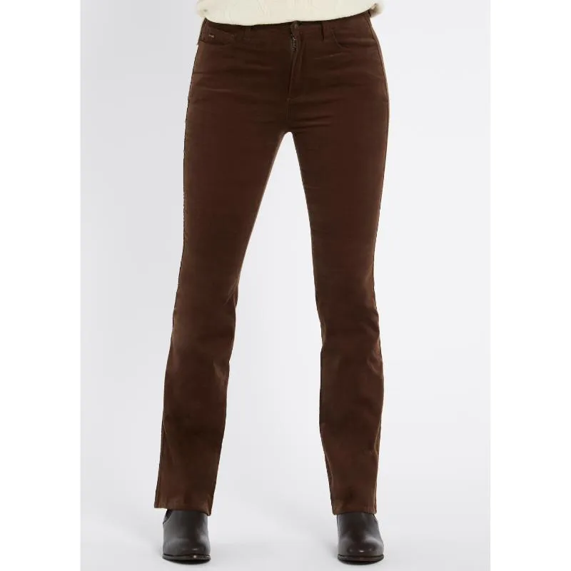 Dubarry Elderflower Ladies Stretch Pincord Bootleg Jeans - Mocha