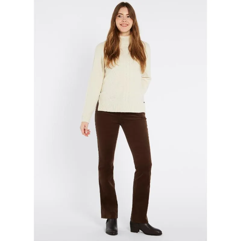 Dubarry Elderflower Ladies Stretch Pincord Bootleg Jeans - Mocha