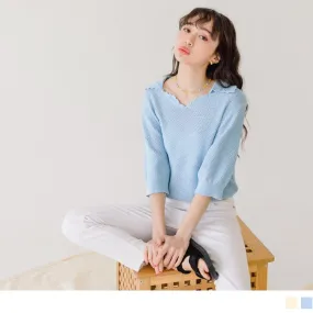 ELEGANT PUFF SLEEVE COTTON KNIT TOPS