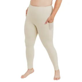 Essential Leggings with Mesh Pockets - Natural