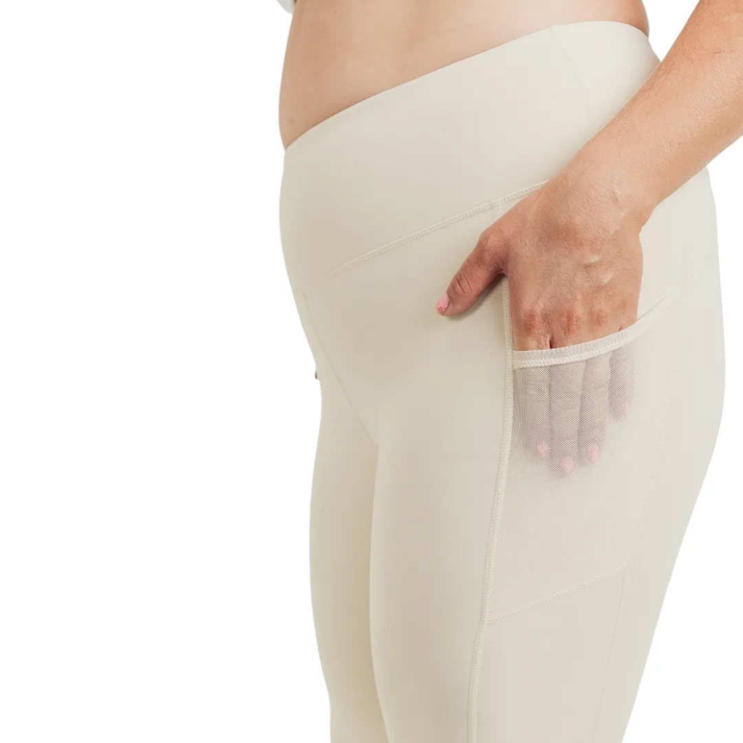 Essential Leggings with Mesh Pockets - Natural