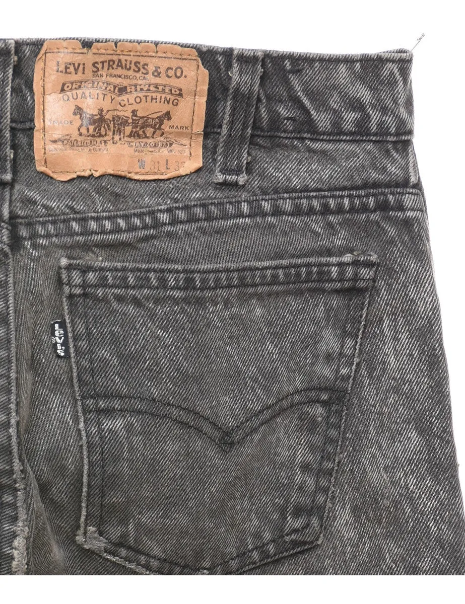 Faded Wash Black Straight-Fit Levi's Jeans - W31 L32