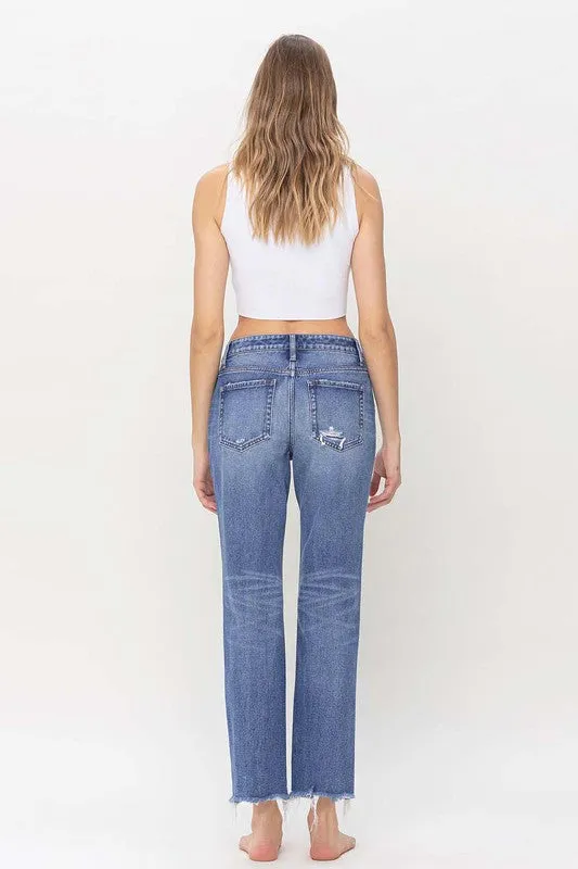 High Rise Straight Jeans