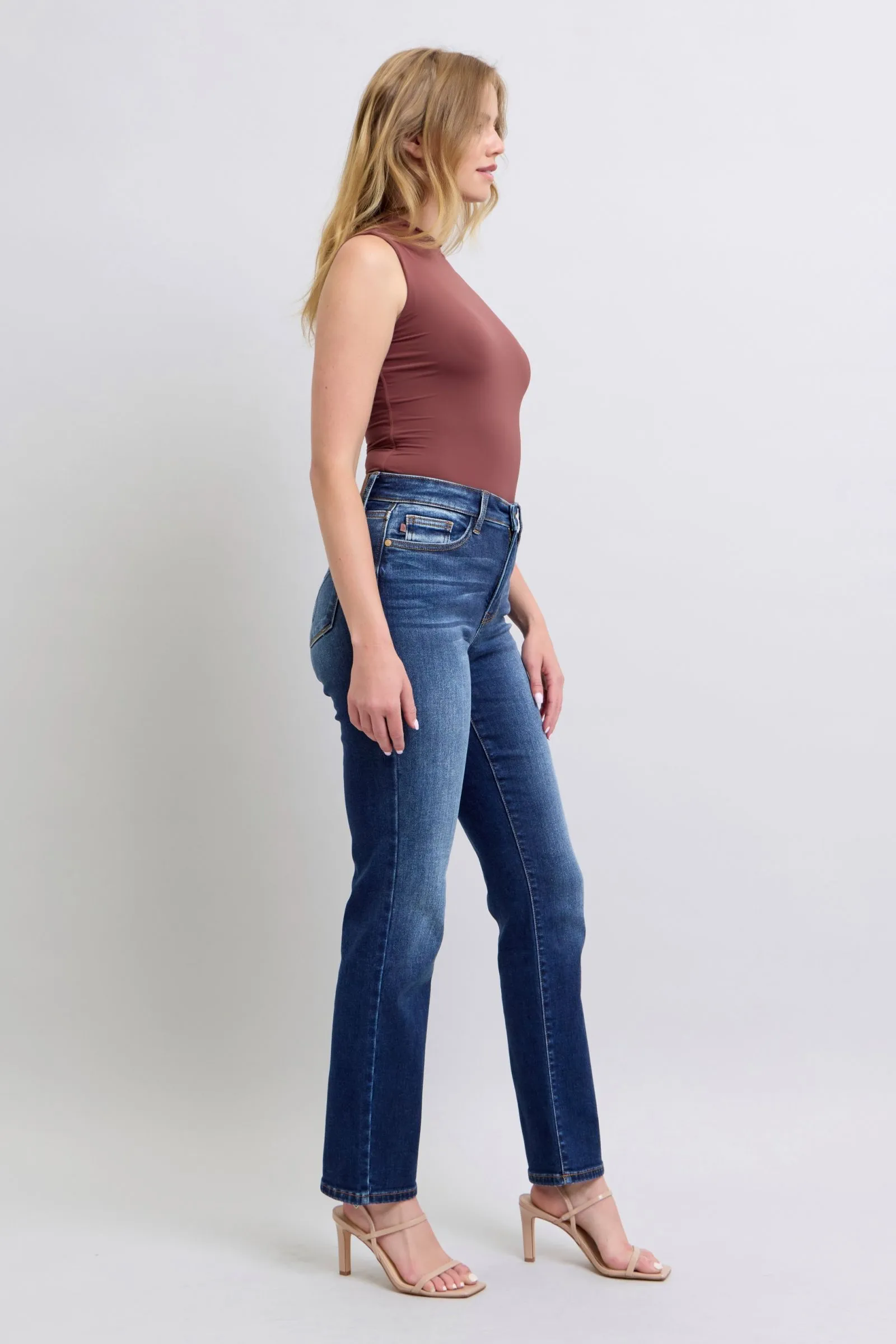 Judy Blue Full Size Washed Straight Leg Jeans with Pockets