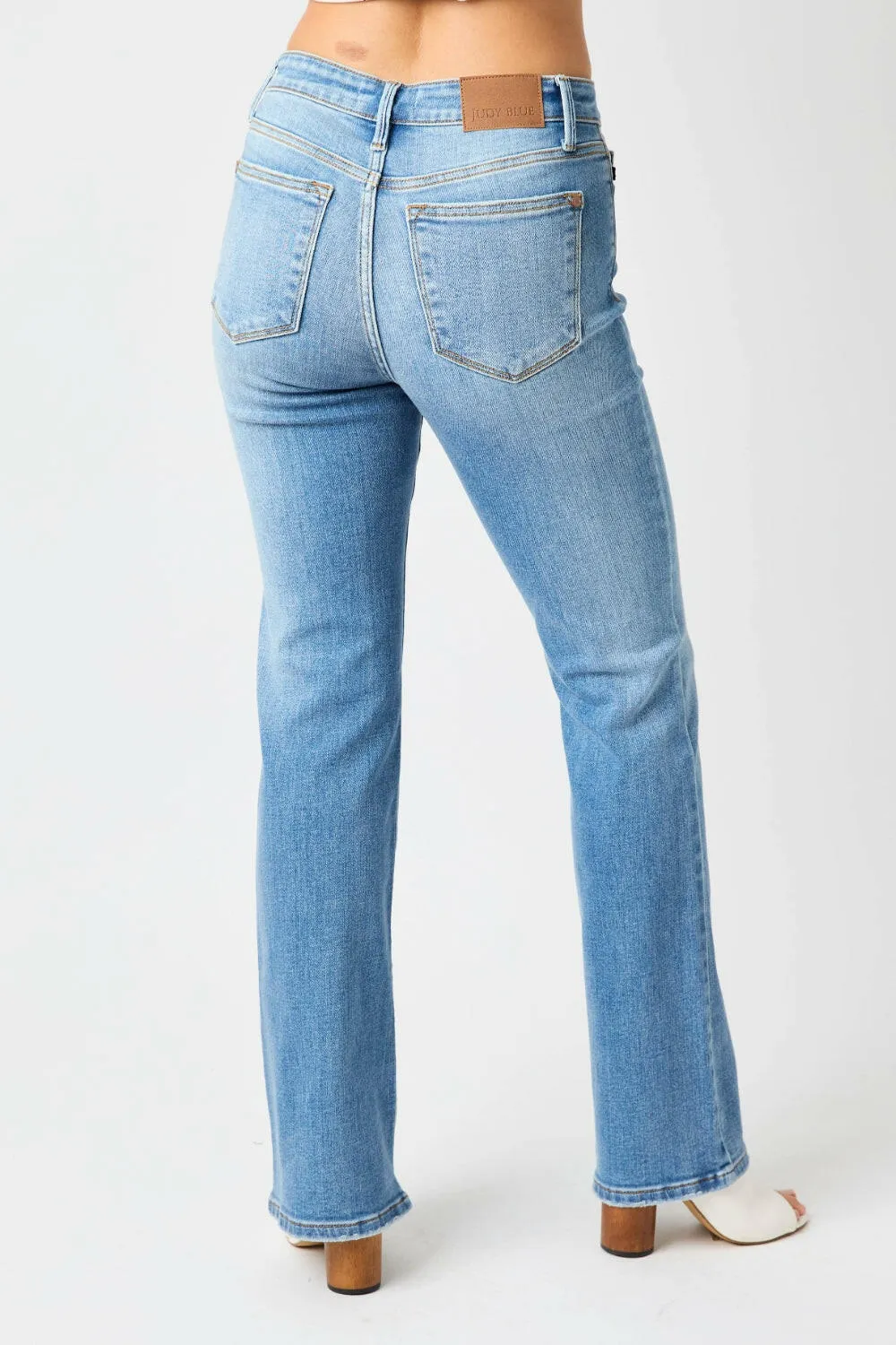 Judy Blue Mid Rise Straight Jeans