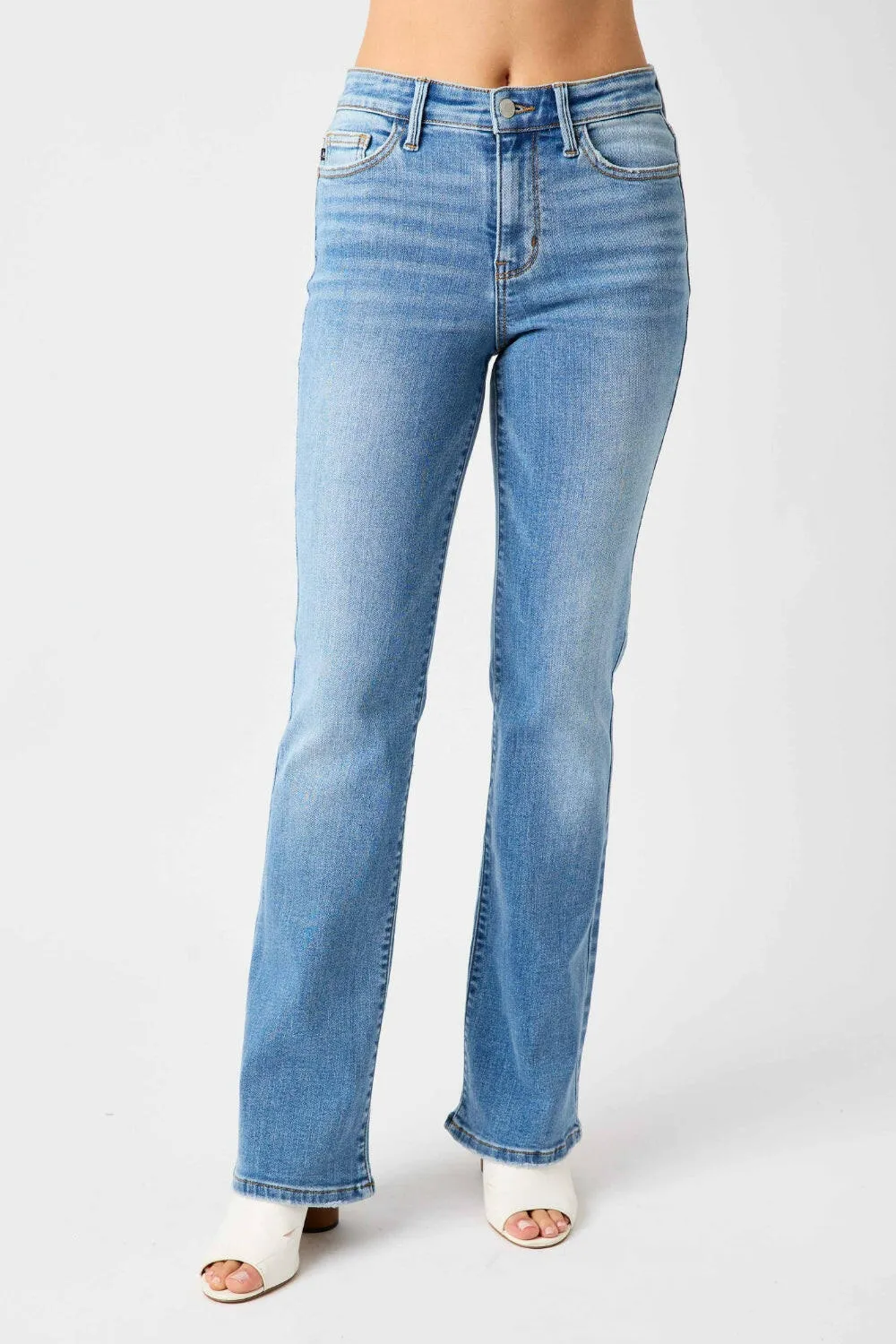 Judy Blue Mid Rise Straight Jeans