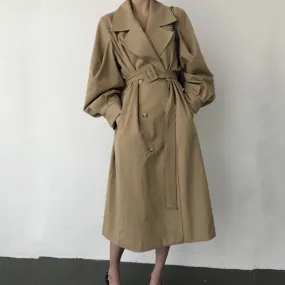 Klara Puffed Sleeved Trench Coat - 2 Colors