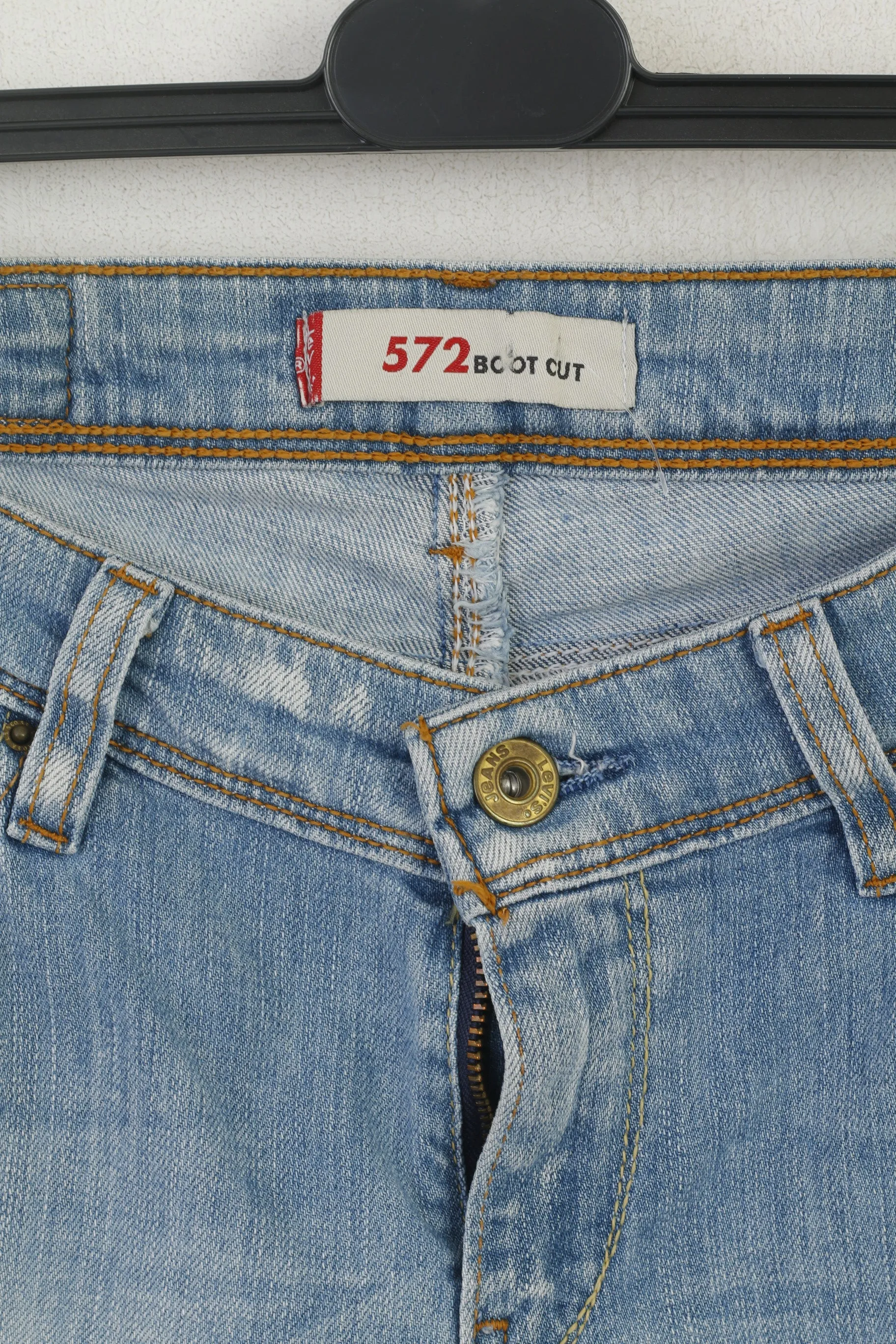 Levi's 572 Bootcut Women 29 Jeans Trousers Blue Cotton Denim Vintage Pants