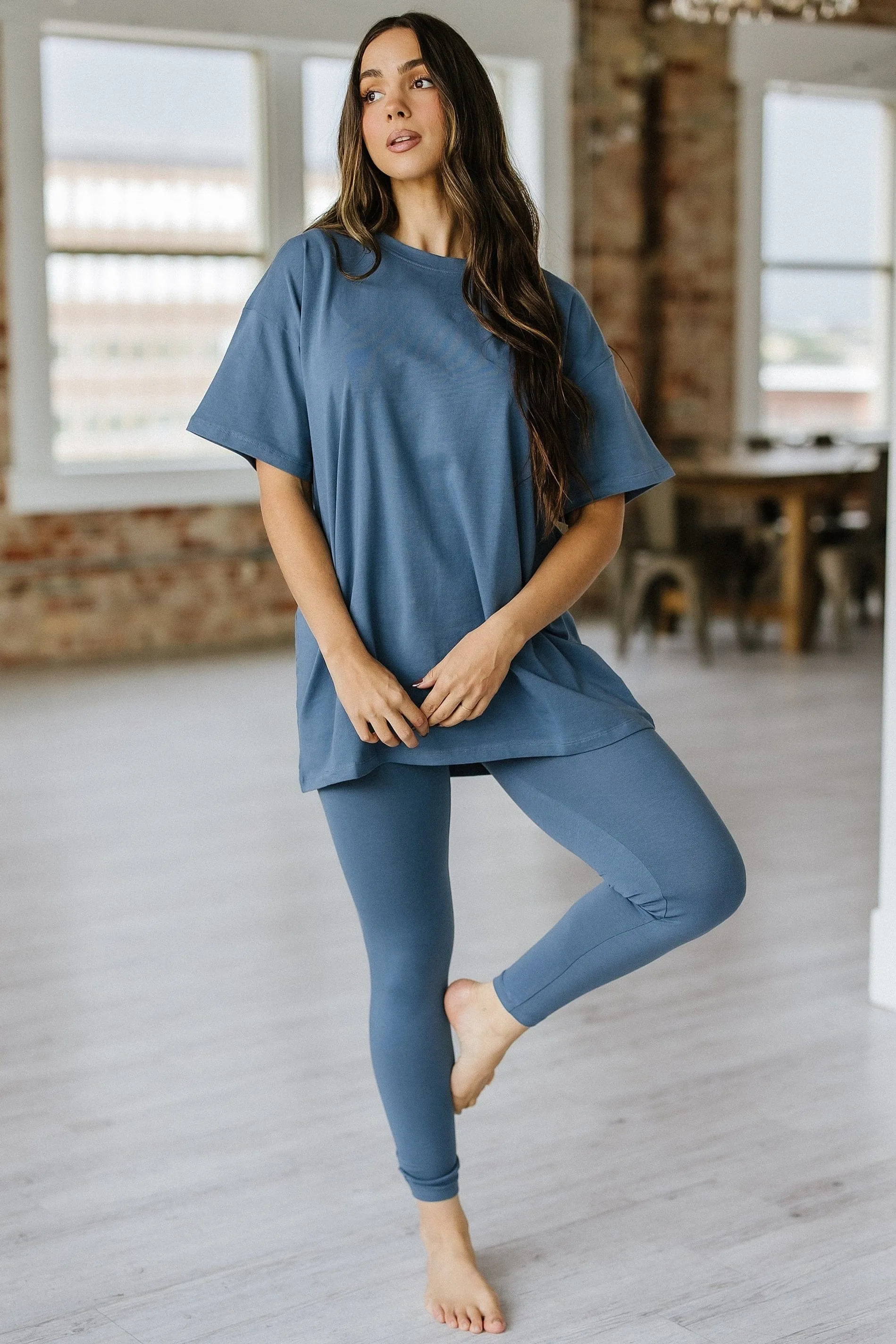 Lila Oversized Tee Cotton Set | S-XL