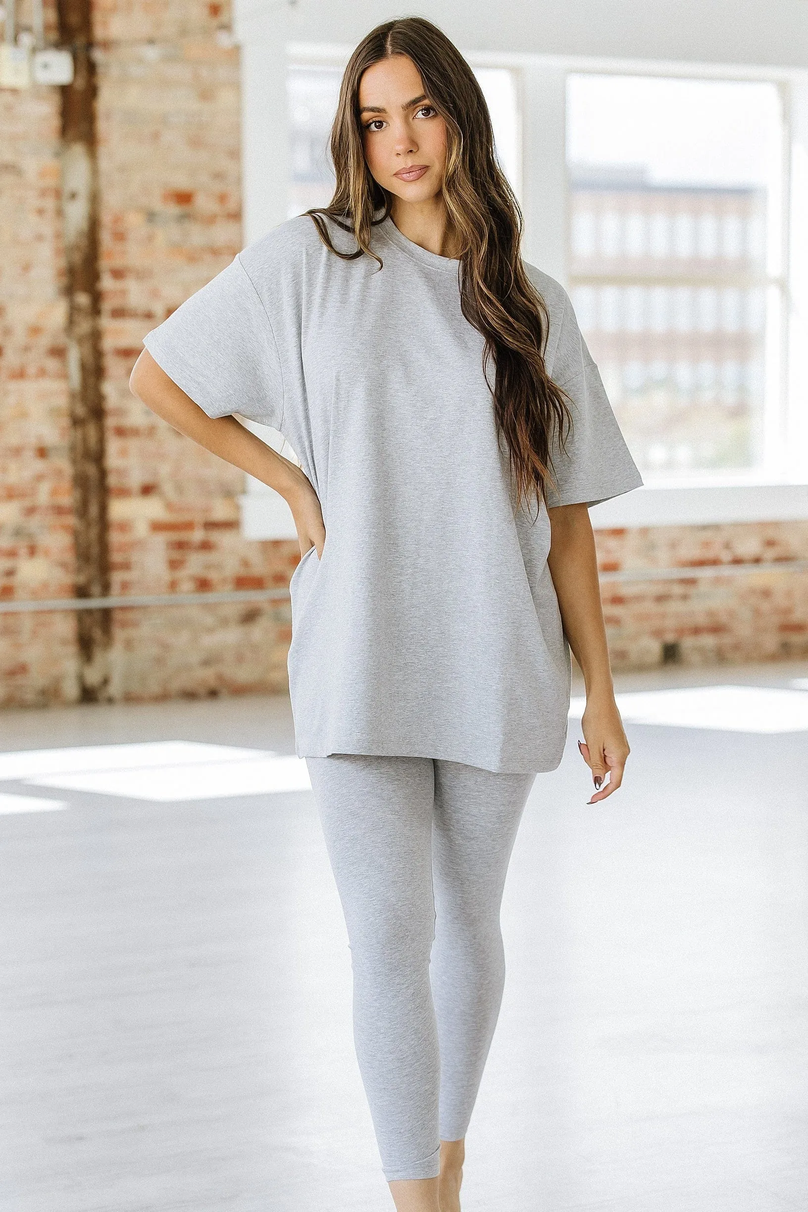 Lila Oversized Tee Cotton Set | S-XL