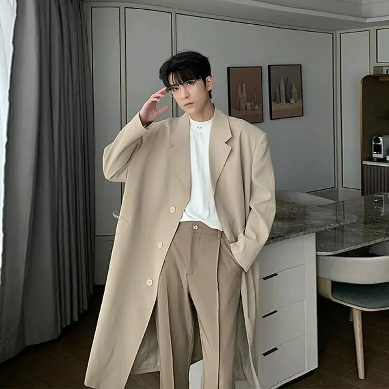 Long Single-breasted Trench Coat