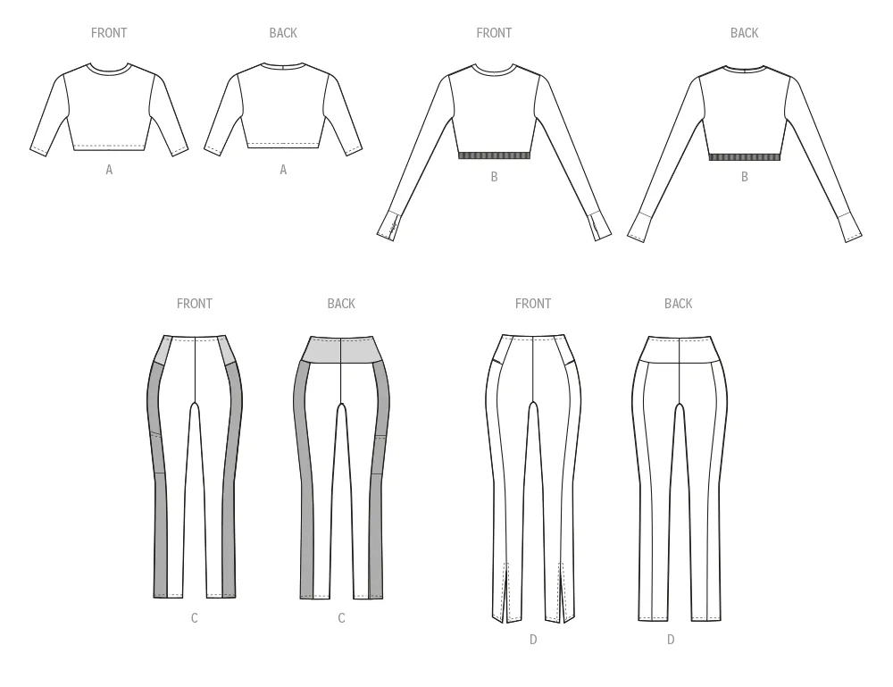 McCall's Sewing Pattern 8455 Crop Top and Leggings