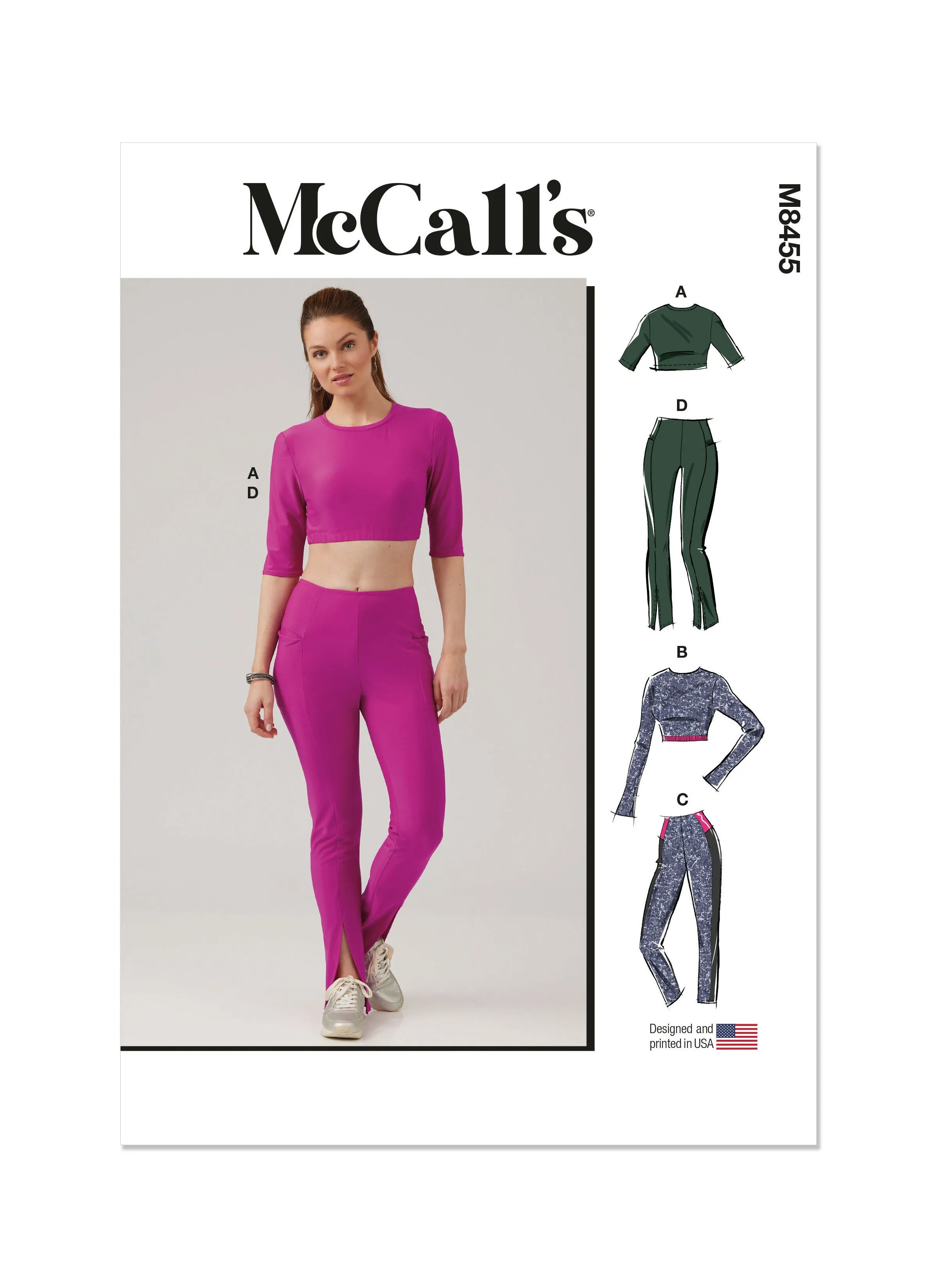 McCall's Sewing Pattern 8455 Crop Top and Leggings