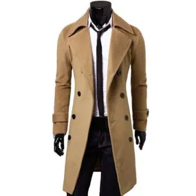 Men's Double Breasted Trench Coat