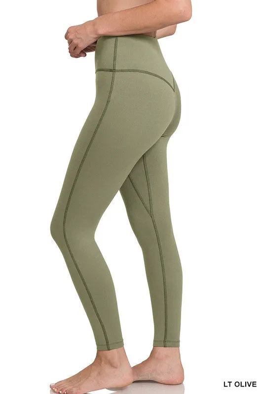 *OUTLINED BRUSHED LEGGINGS BLACK