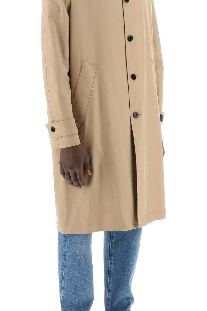 "SINGLE-BREASTED WATERPROOF COAT WITH