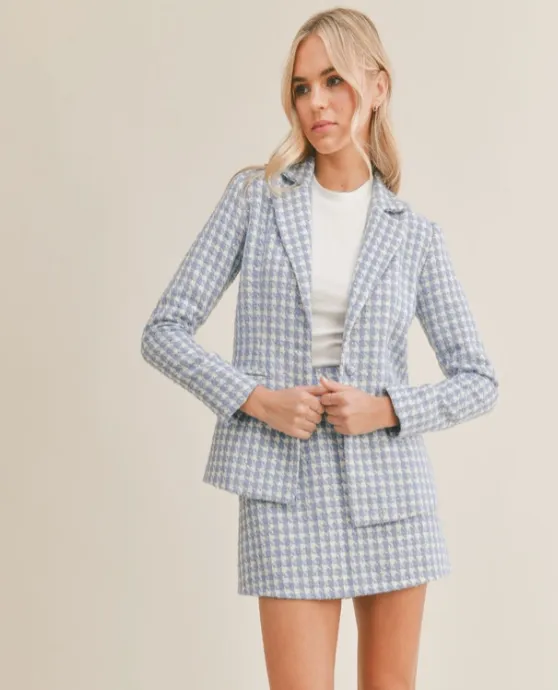 Sadie & Sage Mila Houndstooth Blazer