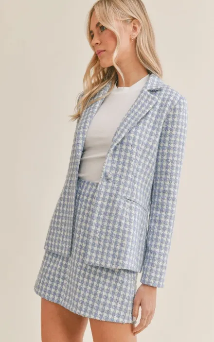 Sadie & Sage Mila Houndstooth Blazer