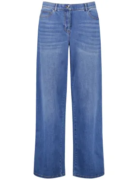 Samoon Bleached Denim Carlotta Stretch Bootcut Jean in Bleached Denim