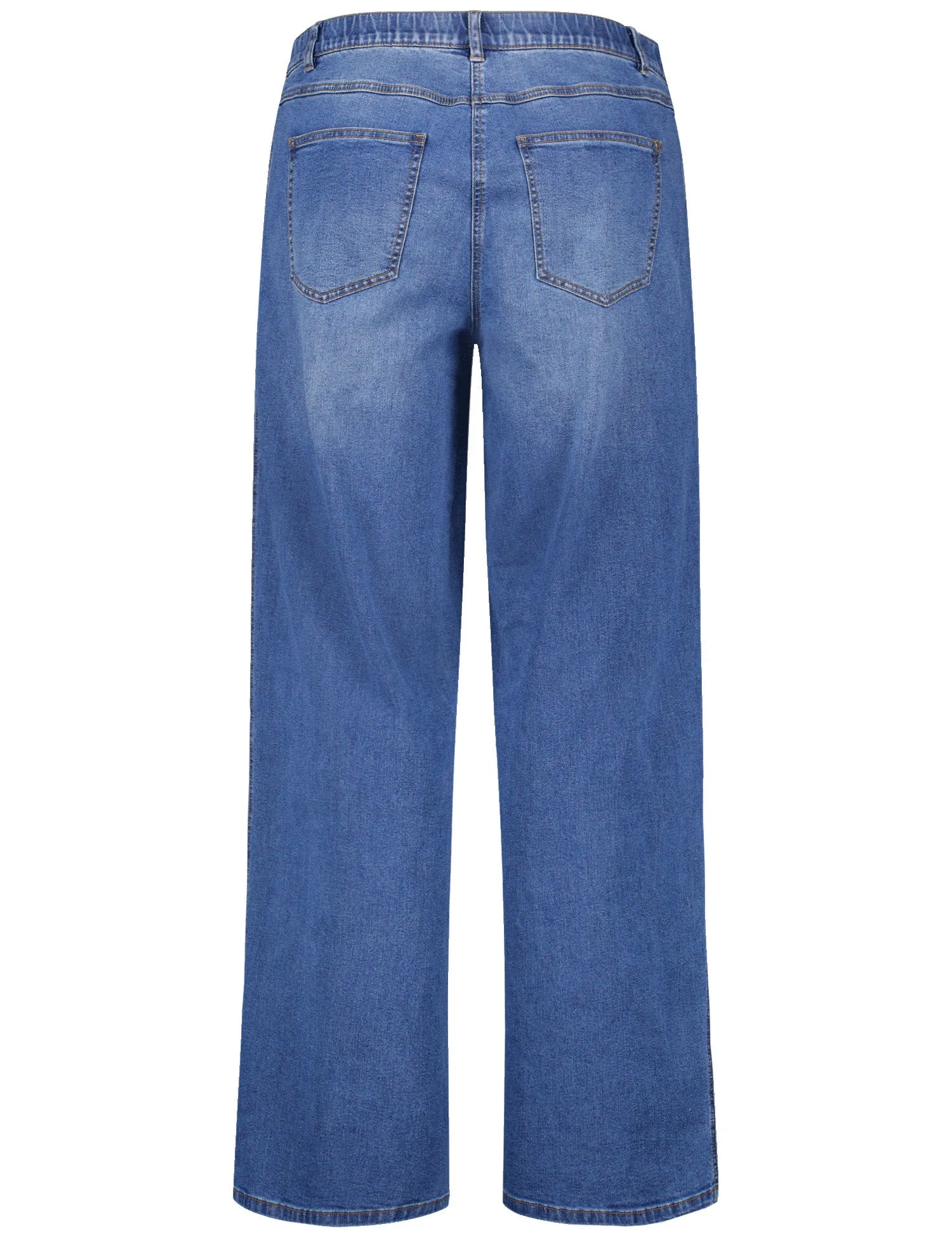 Samoon Bleached Denim Carlotta Stretch Bootcut Jean in Bleached Denim