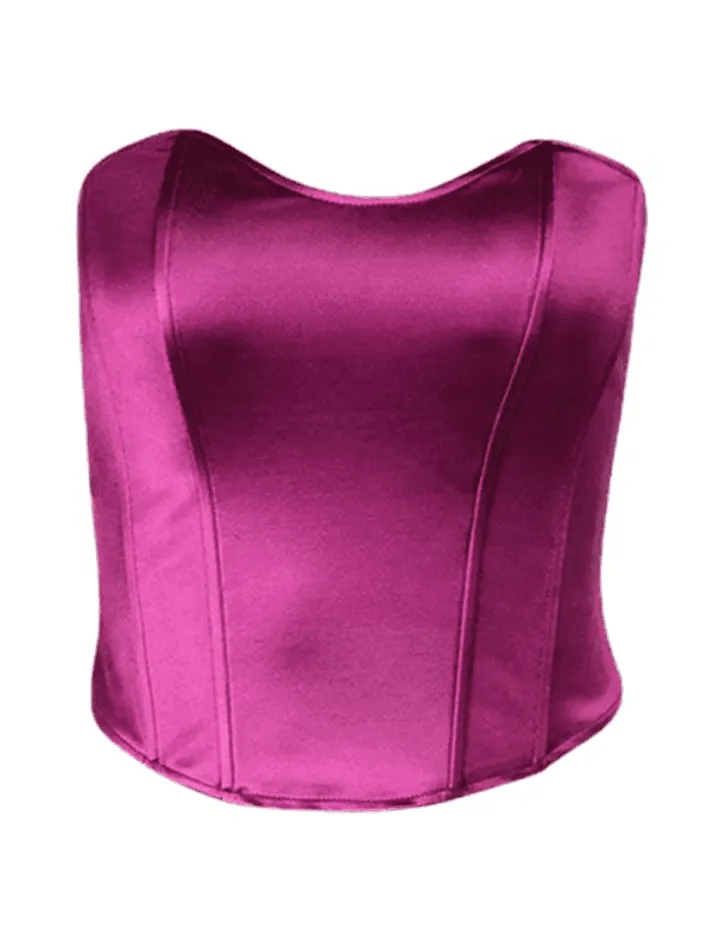 Solid Color Slim Bandeau Top