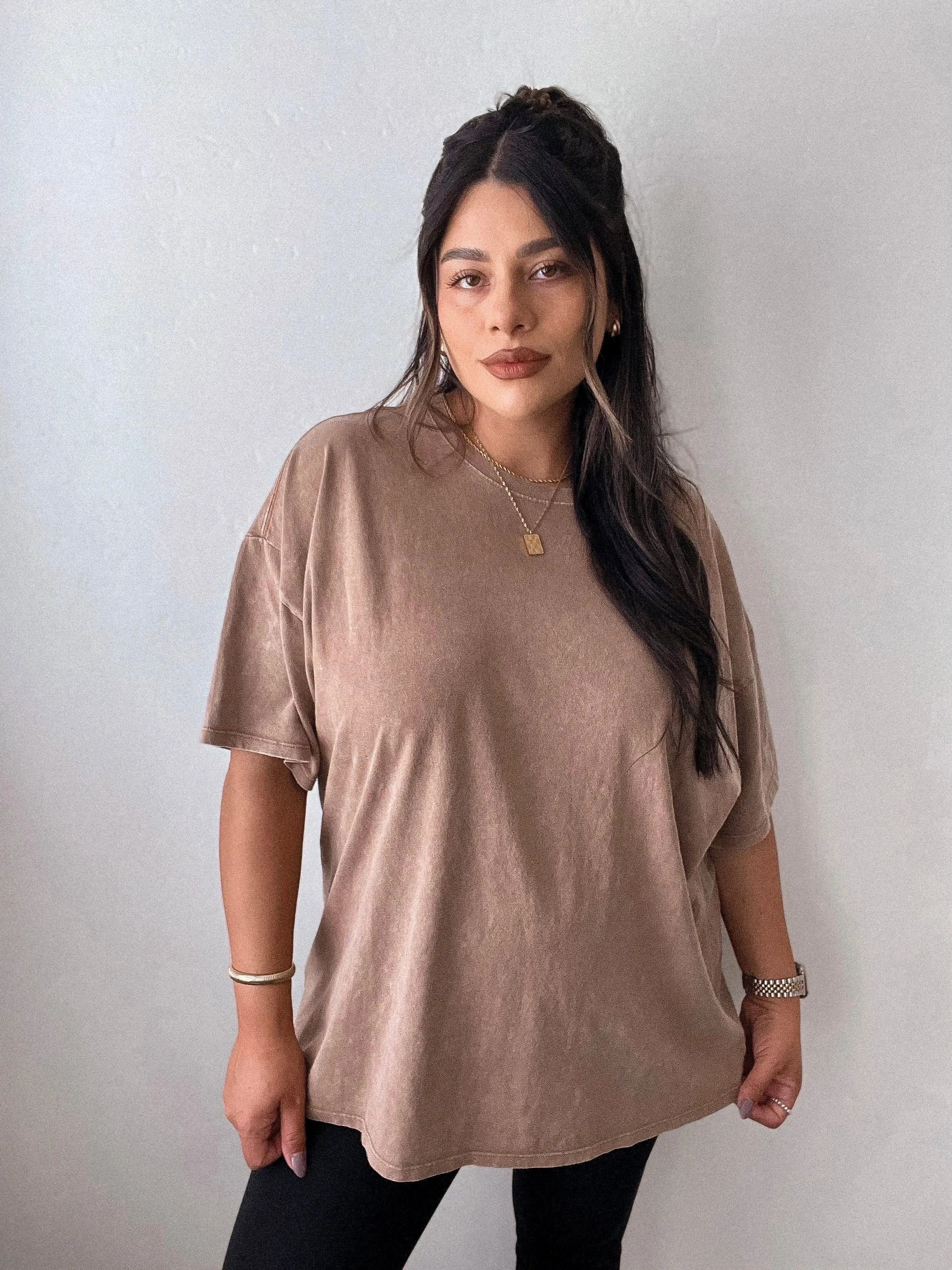 Too late oversized basic tee