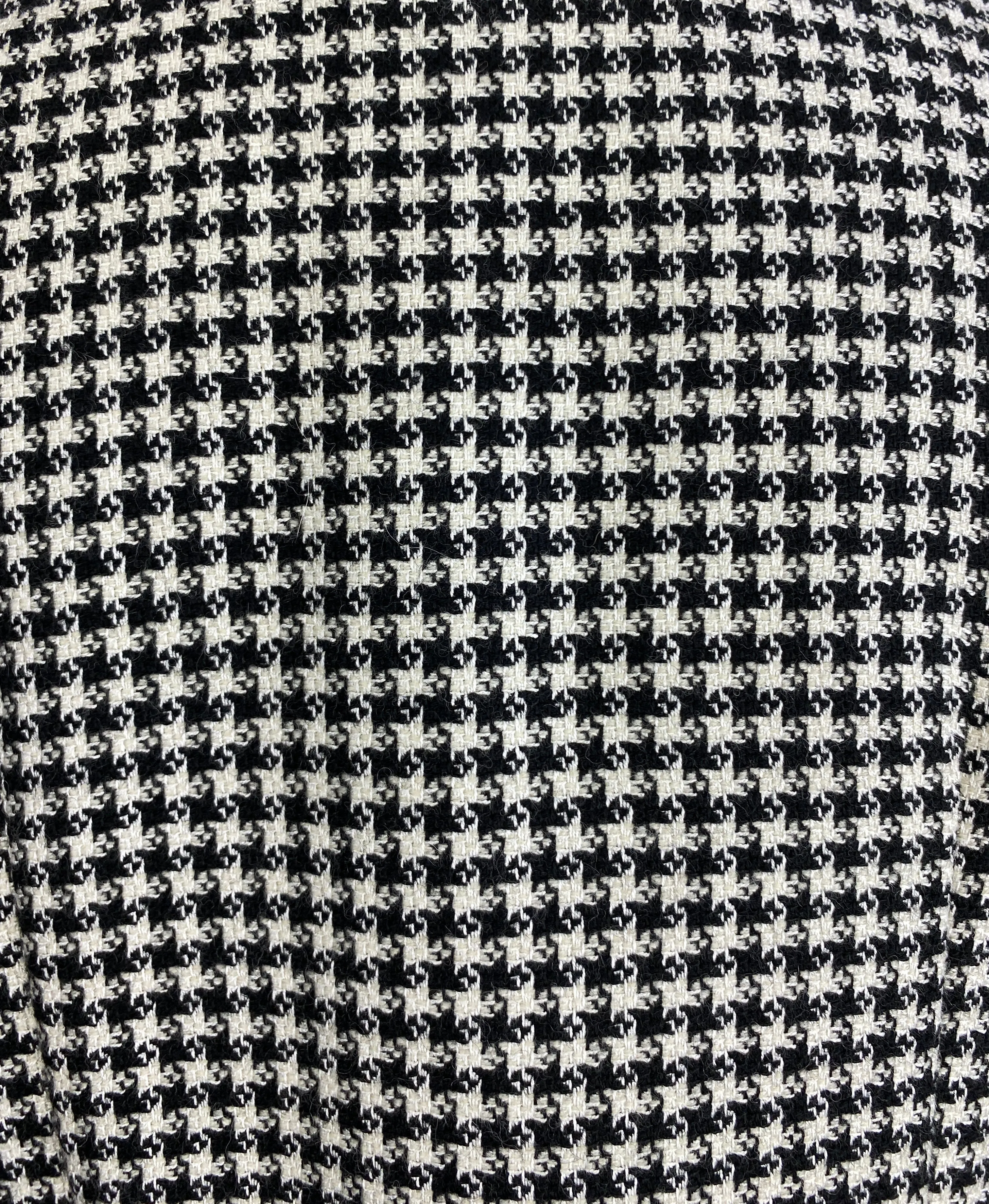 Vintage 1990s Black & White Houndstooth Jacket, B38