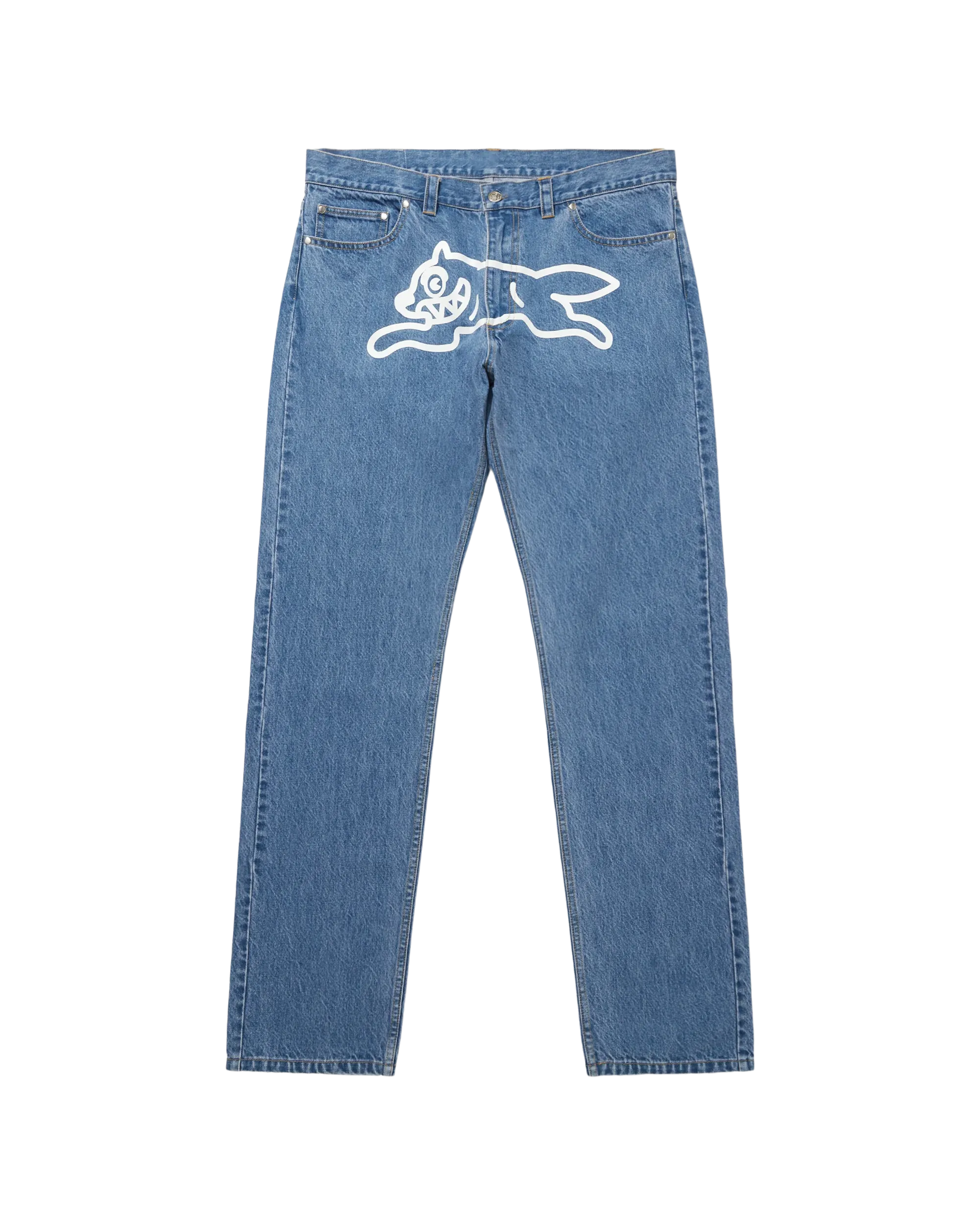 Washed Denim Pants