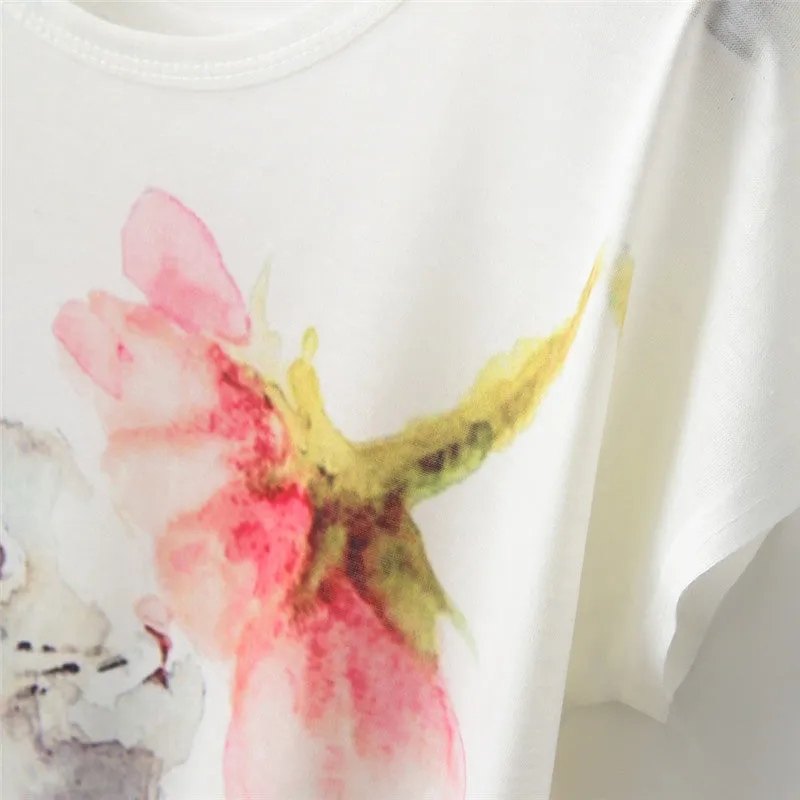 Watercolor Rabbit Printed Tees