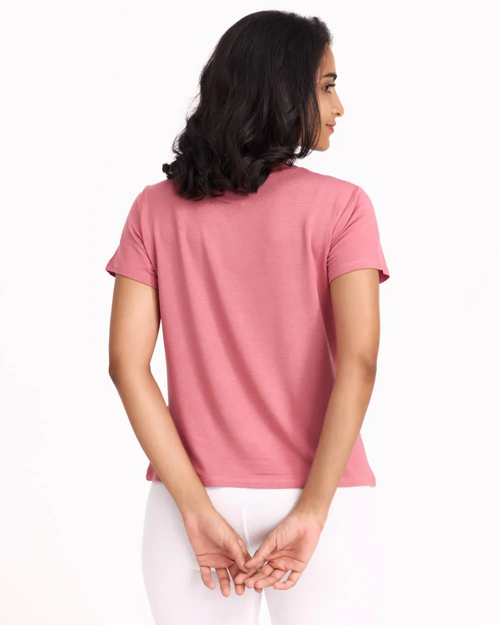 Women AM / PM Modal Tee - Rose Gold