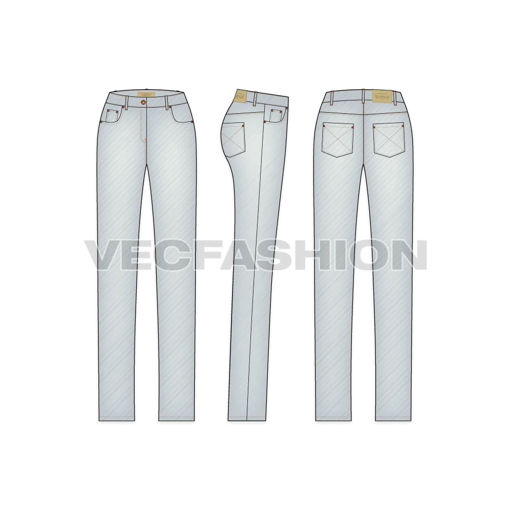 Women's Straight Leg Denim Jeans